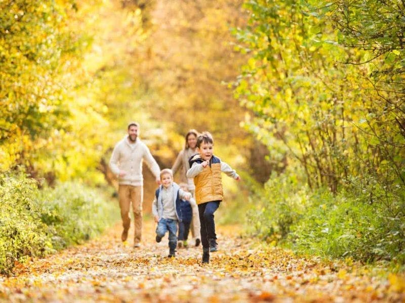 Image of family enjoying autumn